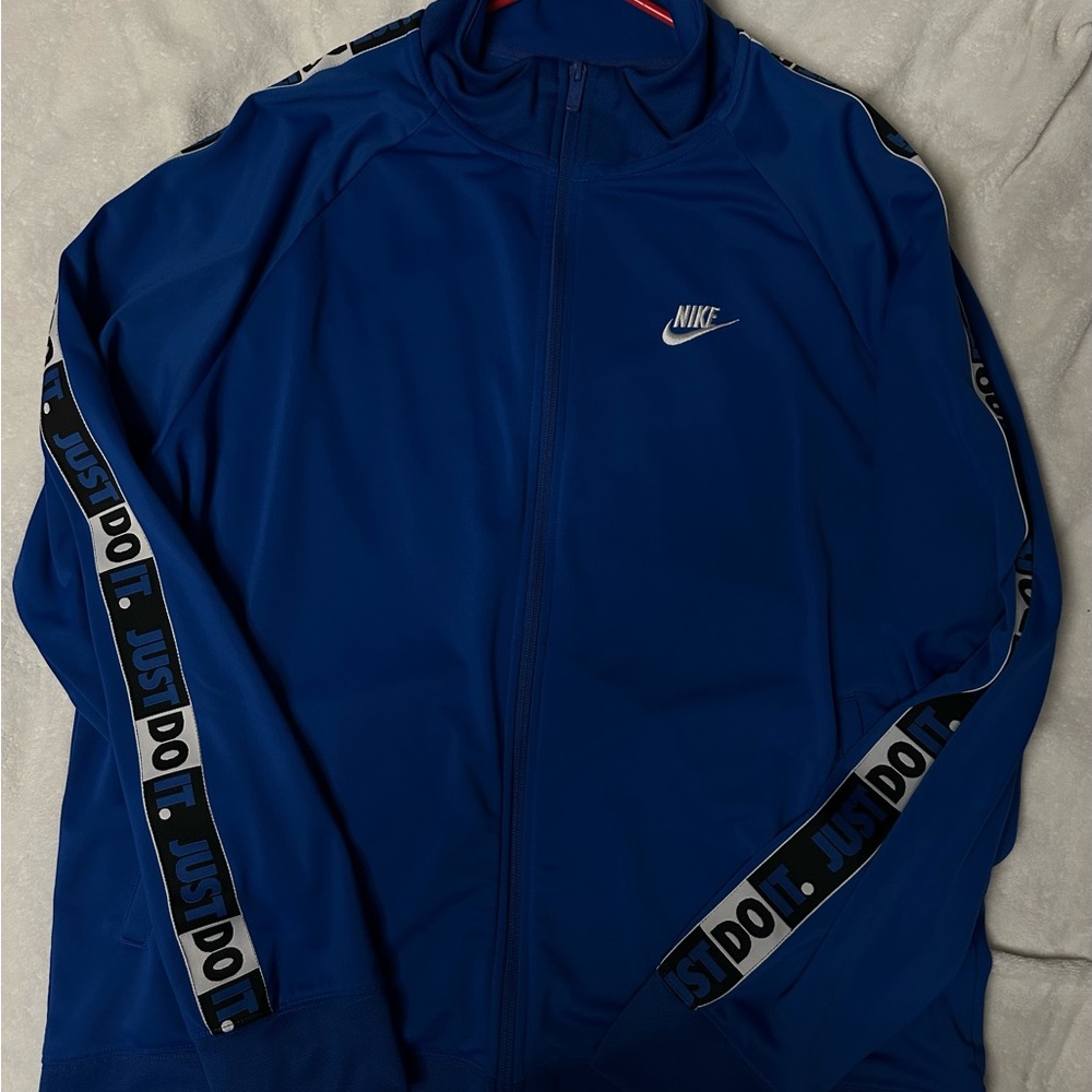 Nike Men's Royal Blue Jacket with Logo Accents